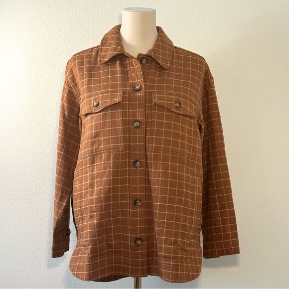 NWT Madewell Waffleback Branner Shirt Jacket in Windowpane Women’s Size XS - Picture 5 of 14